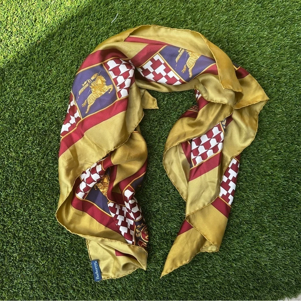 Vintage Burberrys silk scarf